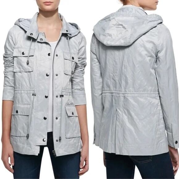 Joie Vera Jane Hooded Utility Jacket in Pale Green - Picture 1 of 5